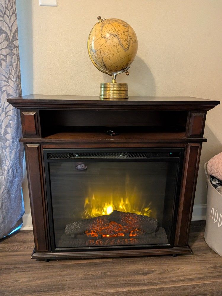 Electric Wheeled Fireplace