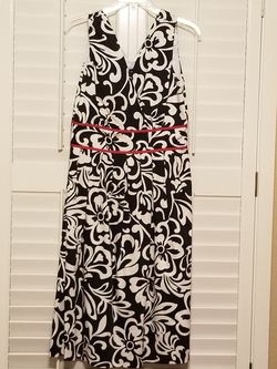 Black white & Red Sun dress