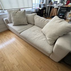 MUST GO -  Cream Low Profile Sofa