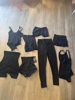 Black Shapewear & Activewear Bundle – 8 Pieces