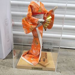 Vintage 1980 Japanese Geisha Doll With Case