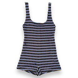 Zara Jacquard One Piece Jumpsuit Romper size Large