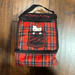 Used Sanrio Ref Plaid Hello Kitty Insulated Lunch Bag