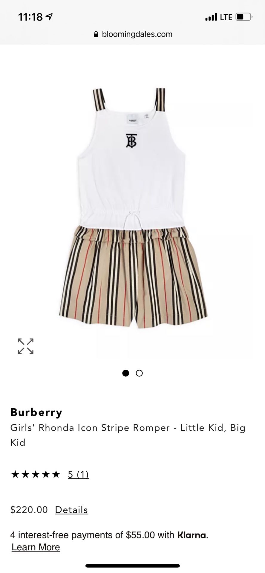 Burberry Kids Jumpsuit 12y