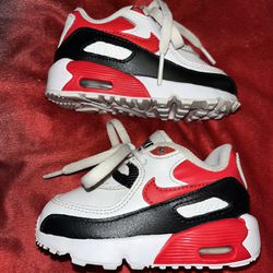 Nike Air Max 90 LTR (PS) Little Kid's Shoes White/University Red/Black 