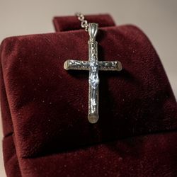14K Yellow Gold Jesus Crucifix Cross Pendant