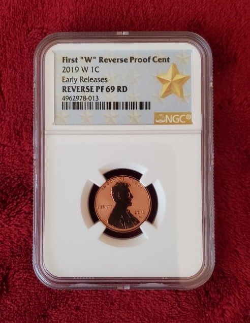2019 W LINCOLN 1C-NGC REVERSE PF69 RD- FIRST "W" REVERSE PROOF CENT