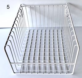 White Wire Garage Storage Organizer Tabletop or Shelf Tap See More for All Info