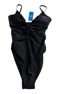 CUPSHE Women’s Black V-Neck One Piece Swimsuit Size Medium NWT
