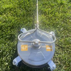 Pressure Washer Surface Cleaner with 4 Wheels Stainless Steel Washer Surface Cleaner with Unique Bending Rod Design 2 Nozzels for Cleaning Driveway, S