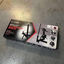 Weight Storage For Plates And Barbell