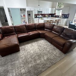 Brown Leather Couch
