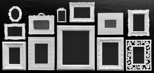 12 Picture Frames Photos Shabby Chic Boho Hand Painted Wall $60 OBO