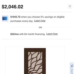 TITAN Sunfire 36-in × 96-in Security Door