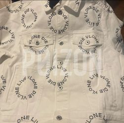Unreleased Vlone Rhinestone Denim Jacket Size Medium