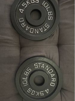 Standard 10 lb Cast Iron Weight Plates Pair