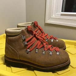 Pre~owned In Good Condition Suede Montblanc Mountaineering Boots Red Laces Vibram Size 10.5 Men’s 