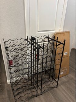 Freestanding Wine Rack 40 Bottles Capacity/ 4 Built New/ 2 in Box New