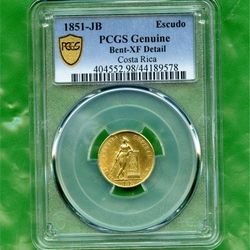 1851 COSTA RICA Gold Escudo