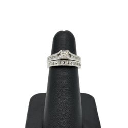 14K White Gold and Diamonds wedding rings set 💍