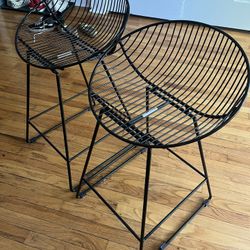 Wayfair Black Metal High top Bar stools