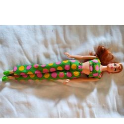 Barbie Reproduction Redhead Stacie Doll In Reproduction Outfit Excellent 