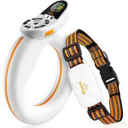 New Upgrade Training Shock Collar With 9.8FT Retractable Leash For Dog – 3200FT Remote E-Collar