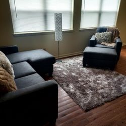 Grey sofa set