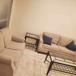 2 Sofas 3 Tables 1queen Mattress And Its Base 