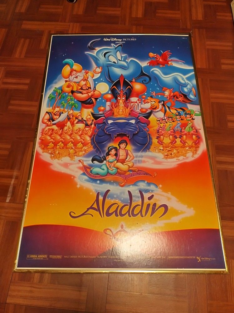 Aladdin Disney Vintage Original Movie Poster 