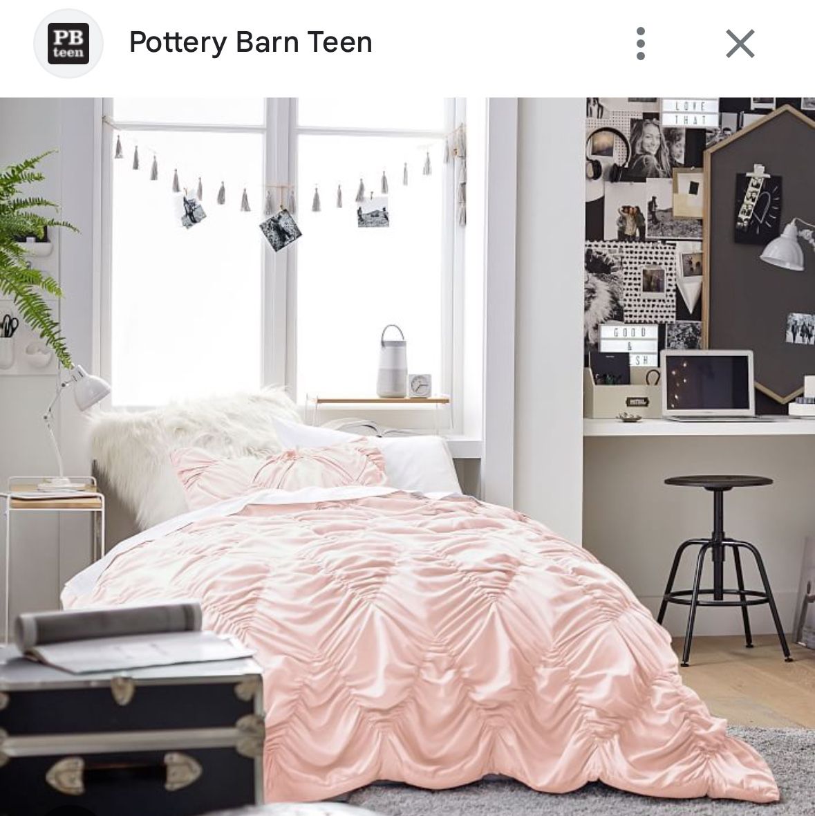Pottery Barn Teen Pink “Whimsical Waves” Twin comforter And One Sham