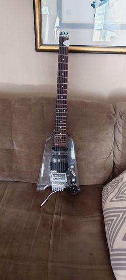Acrylic travel guitar with case