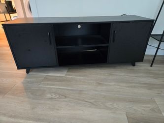 Black TV stand