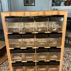 16-Cube Bamboo Spice Rack - Martha Stewart Collection