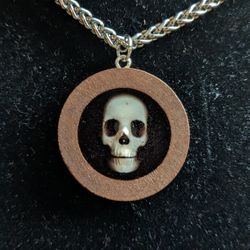Resin 3d Printed Skull Necklace Pendants