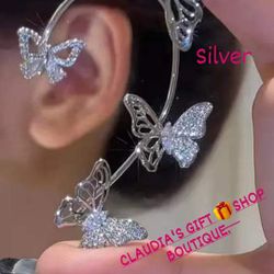 BEAUTIFUL BUTTERFLY SILVER EARRING