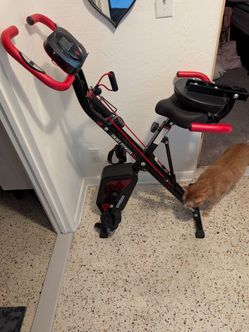 Space saver recumbent stationary bike