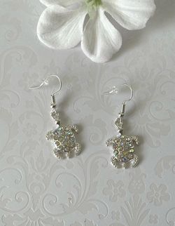 Silver Turtle Earrings