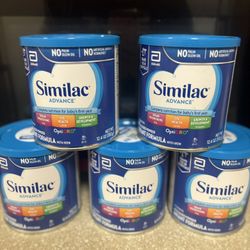 5 Blue Similar Advance Cans 