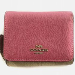 Coach Tri-fold Wallet Mini Signature Logo