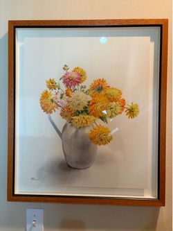 Marge Bruce Original Dahlia Watercolor Painting