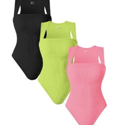 OQQ 3-Piece Bodysuits 