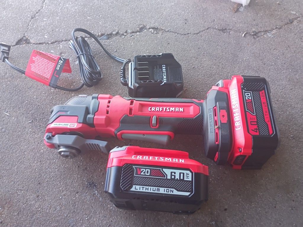 Craftsman 20 Volt Multi Tool with 2 Batteries 4.0 And 6.0A. A H With Charger