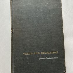 Value And Obligation Hard Cover 1961