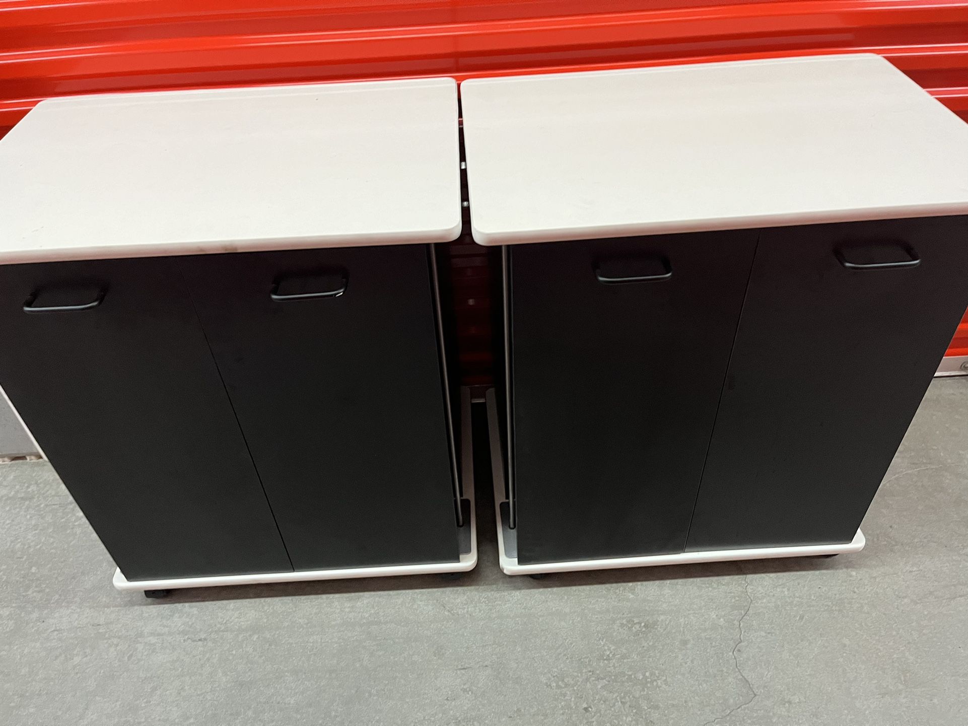 2 Storage Cabinets On Casters