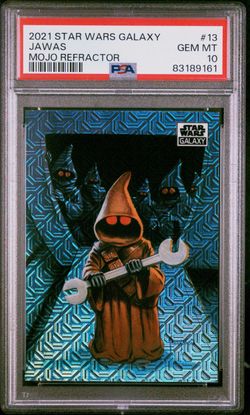 2021 TOPPS CHROME STAR WARS GALAXY #13 JAWAS MOJO REFRACTOR /50 PSA 10