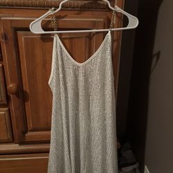 Sequin, V-Neck, Spaghetti Strap, Backless Mini Dress