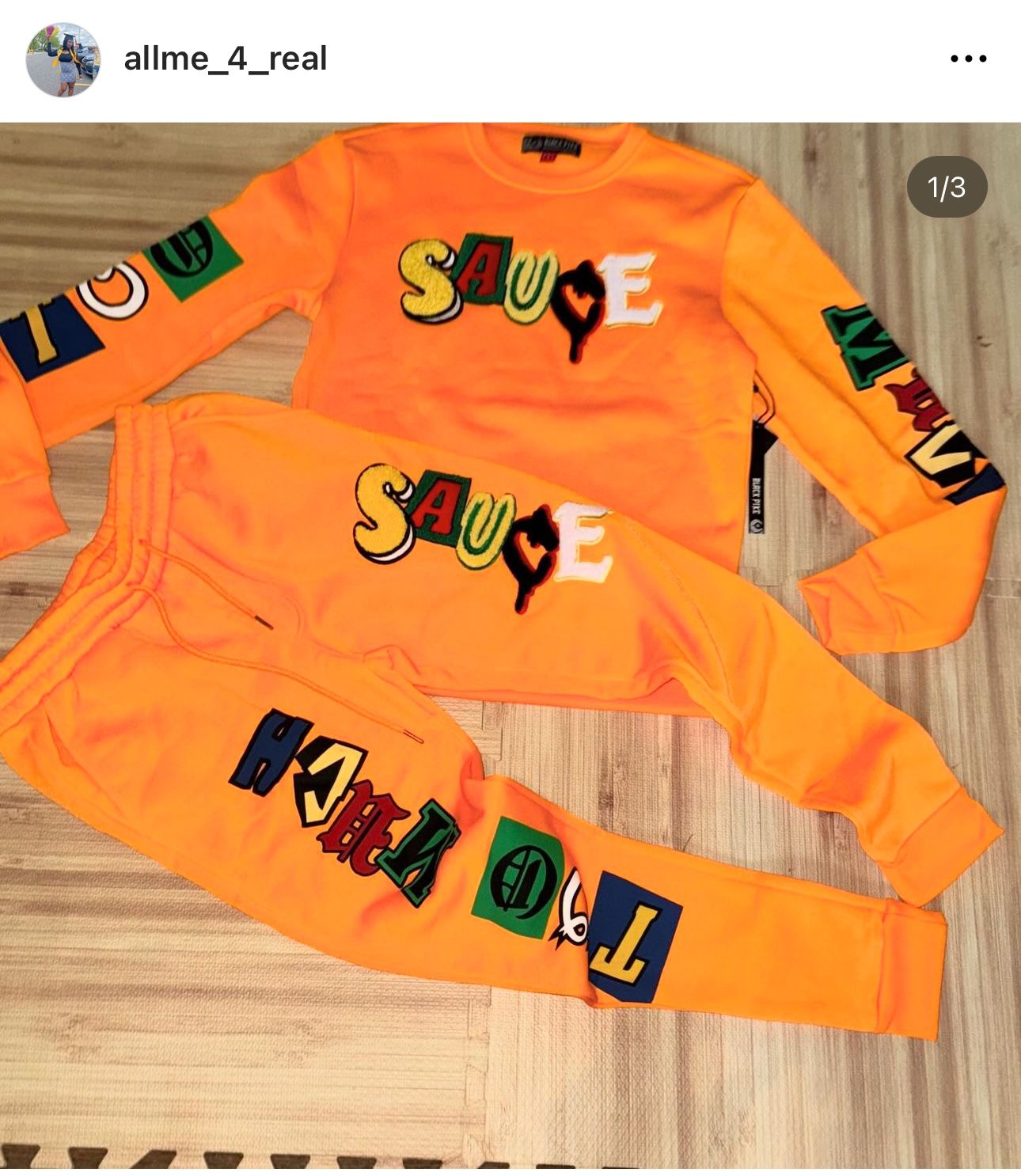 “Too much Sauce” Orange 2 Piece Sets
