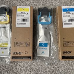 Epson printer ink 902XL - blue/cyan and yellow