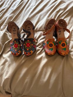 Woman’s high heel platforms